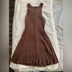 Chocolate Brown Midi Dress